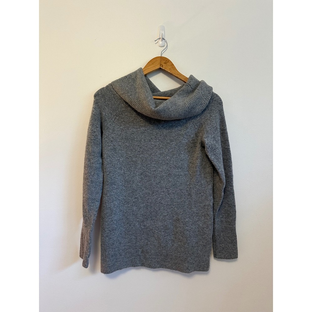 J. Crew Gray Merino Wool Alpaca Blend Cowl Neck Sweater | Size Medium
